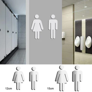 Высококачественная мужская и женская умывальная комната, напоминание о туалете / дверной табличке, акриловая вывеска / прецизионная вывеска с гальваническим покрытием Abs