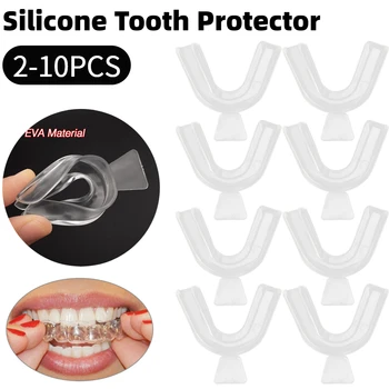 Силиконовая капповая защита EVA, защита зубов, Ночная защита, мундштук для скрежета при бруксизме, Защита от отбеливания зубов без храпа.