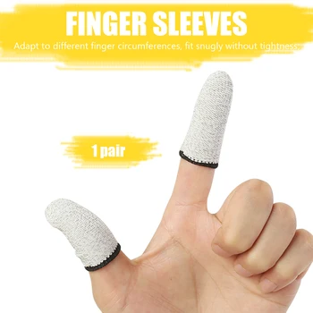 1 пара дышащих чехлов для пальцев игрового контроллера, защищающих от пота игровой рукав для большого пальца