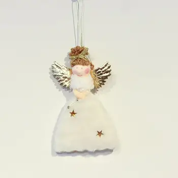 Аксессуары для вечеринок Очаровательная кукла-мини-ангел, украшения для рождественской елки с крыльями на шнурках, очаровательный праздничный декор для рождественского сезона