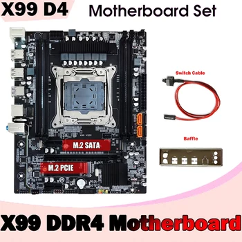 Настольная Материнская плата X99 + Перегородка + Кабель переключения LGA2011-3 Поддержка DDR4 4X32G Для процессора 5820K 5960K E5-2678 V3 E5 2676 V3