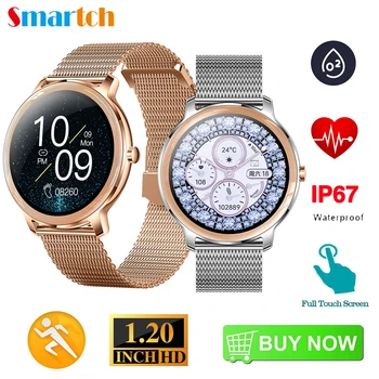R18Pro Женские умные часы с 1,2-дюймовым экраном, ультратонкий корпус, монитор сердечного ритма, информационный толчок, спортивный браслет, умные часы для женщин