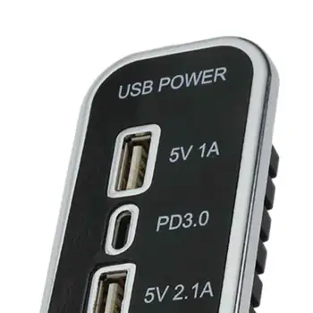 12 В 24 В USB Розетка 3 порта Автомобильное зарядное устройство для автомобиля Морской автомобильный