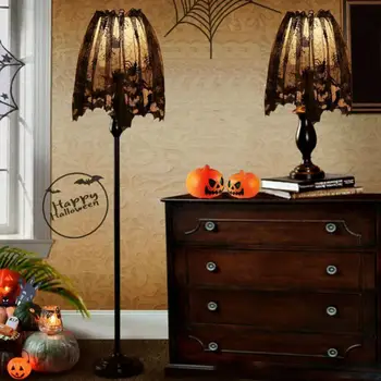 Декор Хэллоуин Летучая мышь, паутина, абажур, кружевная лента, занавеска, украшение камина