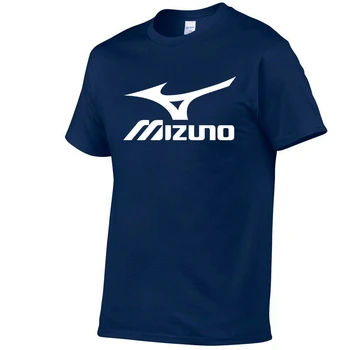 Хлопковая новая мужская футболка Mizuno, летняя мода, повседневные хлопковые топы с короткими рукавами, крутая футболка, летний костюм, мужская футболка