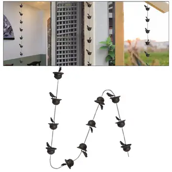 Дождевальные цепочки для птиц для водосточных желобов, дисплей Птиц, навесы для ванны, Сменные водосточные трубы