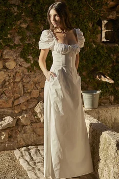 Женское платье макси на шнуровке с коротким рукавом и принтом Sweet Robe