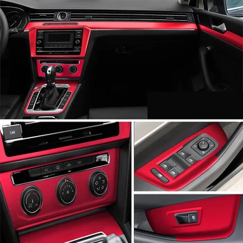 Автомобильный стайлинг из 5D углеродного волокна, Центральная консоль салона автомобиля, Изменение цвета, молдинги, наклейки для Volkswagen Passat B8 2017-2019
