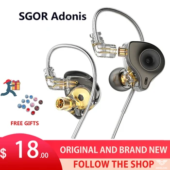 SGOR Adonis 1DD + 1BA Гибридная Технология Наушники-вкладыши Монитор Hi-Fi Super Bass Наушники Высокое Качество Звука Музыкальные Наушники VENUS