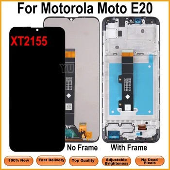 Для Motorola E20 ЖК-дисплей с сенсорным экраном и цифровым преобразователем в сборе XT2155 для MOTO E20 Экран дисплея с рамкой Запасные части