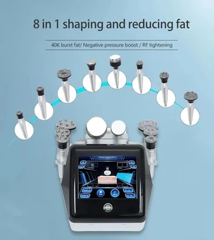 Новое Поступление 2023 года 8 Дюймов Кавитационный Вакуумный Ультразвуковой аппарат для похудения тела 40k Rf для уменьшения жира