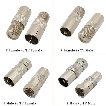 Адаптер F Type для телевизора, F Мужчина/ женщина для телевизора, F Мужчина/ женщина, Прямой радиочастотный коаксиальный кабель, адаптер, Антенна, разъем для подключения кабеля антенны