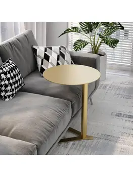 Легкий роскошный диван, приставной столик, Прикроватный столик в спальне, Маленький круглый столик, Мини-Y-образный столик, Мебель для гостиной