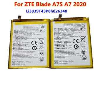 Новый Аккумулятор 4000 мАч Li3839T43P8h826348 Для Мобильного Телефона ZTE Blade A7S A7 2020