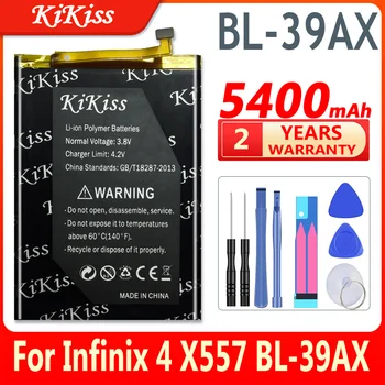 Аккумулятор 5400 мАч BL-39AX для Infinix 4x557 BL-39AX, аккумулятор для мобильного телефона большой мощности 5400 мАч