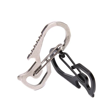 Наружный полезный брелок с пряжкой-карабином из нержавеющей стали, кольцо для ключей, зажим-крючок