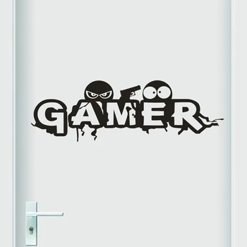 Наклейка на стену для геймеров, обои для видеоигр, виниловая наклейка на стену для украшения игровой комнаты в комнате для мальчиков
