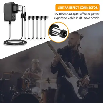 Кабель Daisy Chain 1-5 Способами Аксессуар для Педали гитарного эффекта Адаптер 9V 850mA