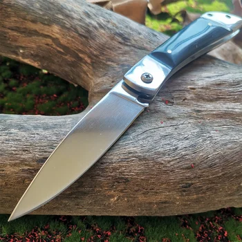 Складной нож Тактический для выживания на открытом воздухе EDC Охотничий Походный Карманный нож со смоляной ручкой и сумкой для ножей