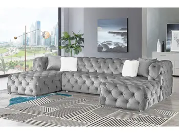 U-образный модульный диван из серой бархатной ткани для гостиной диван современная мебель для гостиной