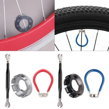 Набор из 3 инструментов для регулировки велосипедных спиц, гаечных ключей, инструмента для ремонта шоссейных велосипедов, Набора инструментов для монтажа на велосипед Оптом