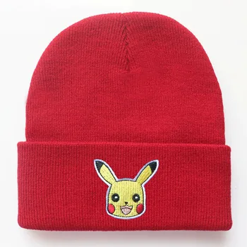 Персонажи аниме Pokemon Pikachu Go, регулируемая вязаная шапка в стиле хип-хоп Для мальчиков и девочек, Осенне-зимняя детская шапка, Рождественская игрушка, Подарок на День рождения