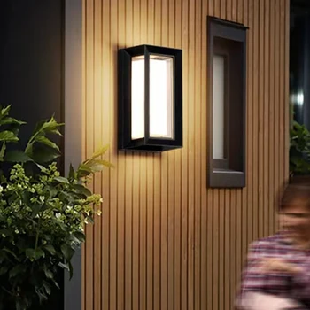 Светодиодные водонепроницаемые наружные светильники для внутреннего дворика, коридора, современного освещения, террасы, садовых ворот, настенного светильника