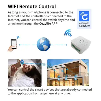 Tuya Zigbee WIFI Mini Smart Light Switch DIY 2-полосный выключатель с дистанционным управлением с Alexa Alice Google Home Smart Life