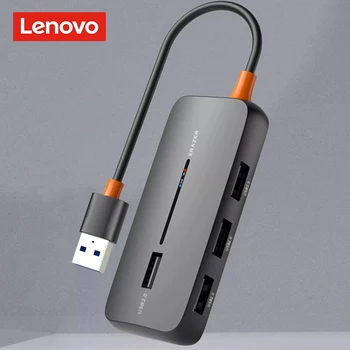 Высокоскоростной удлинитель Lenovo USB для Отвода тепла для Офисных компьютеров Win8/10 Mac OS System 4-в-1 Мультиинтерфейсный Портативный Концентратор
