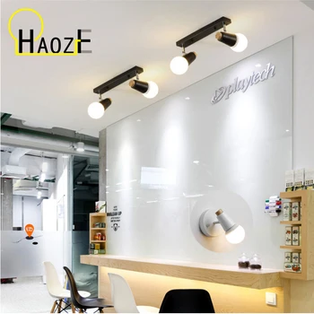 Haoze светодиодный потолочный светильник E27 Светильник для гостиной, коридора, спальни, кухни, утюг для поверхностного монтажа, светодиодные светильники