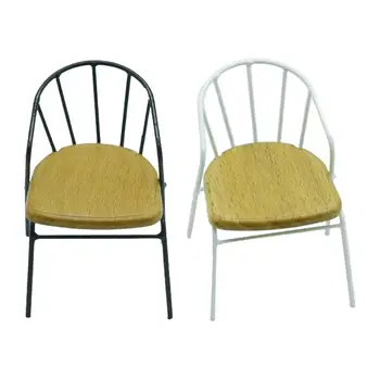 Миниатюрный стул со спинкой, мебель для кукольного домика, 1/12 стульев для кукольного домика для украшения торта в гостиной