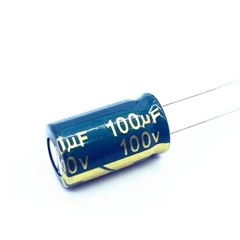 10 шт./лот 100V 100UF Низкое ESR/Импеданс высокочастотный алюминиевый электролитический конденсатор размером 10X14 100v 100UF 20%