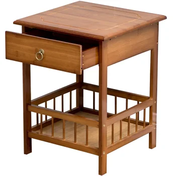 Чайный столик Бамбуковый приставной столик 2/3-ярусный Прикроватный диван Диван-кресло Приставной столик с выдвижным ящиком Универсальная полка для мебели для дома