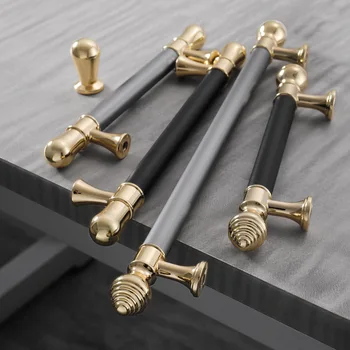 Современные минималистичные дверные ручки шкафов Одежда в скандинавском стиле золотые черные серые кухонные ящики в тон американским ручкам