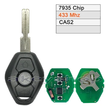 Для BMW 5 серии CAS2 systerm 3 кнопки с 433 МГц PCF7953 / 7945 ID46 Чип дистанционного ключа