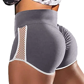 Спортивные бесшовные шорты для йоги, женские шорты для фитнеса с высокой талией, Однотонные Облегающие тренировочные короткие брюки S-2XL 2023, Новинка