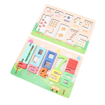 Числовые строительные блоки, балансировочная игрушка, красочные обучающие счету деревянные блоки для укладки детских игрушек