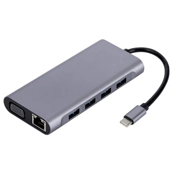 4k HDMI-совместимый Адаптер Type-C для Чтения Карт памяти TF/SD 11 в 1 USB-Удлинитель-Концентратор 5 Гбит/с Передачи данных для MacBook для Ноутбука