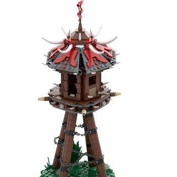 Серия игр Moc World of Warcraft Orc Camp Tribal Building Модель дома из строительных блоков, конструктор для мальчиков, детская игрушка
