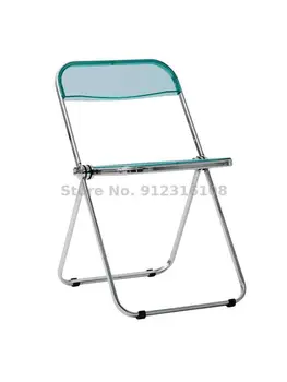 Прозрачный стул, обеденный стул с акриловыми вставками, стул с сетчатой красной спинкой, Модный стул для макияжа, Складной стул для магазина одежды