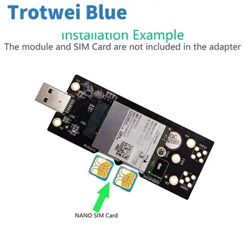 Адаптер USB 3.0 для M2 M.2 NGFF B Ключ к Карте Расширения USB 3 С Двумя Слотами для NANO SIM-карт Для модуля 3G/4G/5G Riser Card