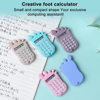 Калькулятор, симпатичный дизайн в форме ножки, 8-значный ЖК-экран, Многофункциональный калькулятор с удобными силиконовыми кнопками, калькулятор