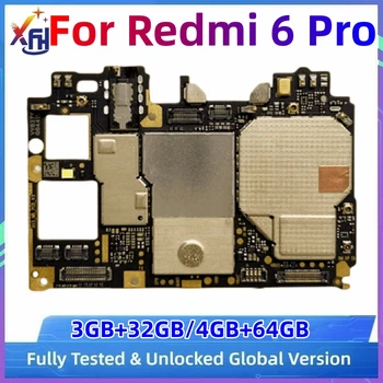 Оригинальная Разблокированная Материнская Плата Для Redmi 6 Pro Xiaomi A2 Lite Основная Печатная Плата Полная Чиповая Карта Хорошая Рабочая Пластина