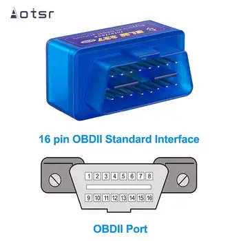 Aotsr OBD2 Сканер Elm 327 Версии V2.1 Версии 2.1 OBD 2 Мини-Интерфейс Bluetooth Автоматический Диагностический Инструмент Для Android Автомобильного Радио Coche