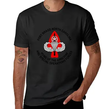 Новая футболка Fort Bragg Home Of The Airborne And Special Operations Forces, спортивная рубашка, эстетичная одежда, простые черные футболки для мужчин
