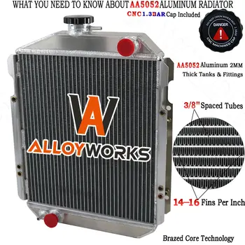 Двухрядный алюминиевый тракторный радиатор для John Deere CH19293 850 900HC 950