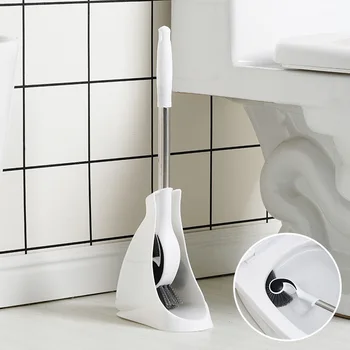 Туалетная щетка для гольфа с силиконовой щетиной для хранения и организации ванной комнаты, инструмент для чистки ванной комнаты, туалетные принадлежности, щетка для унитаза #p