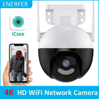 IP-камера 4K WiFi Наружное беспроводное видеонаблюдение 4-Мегапиксельная купольная камера Поддержка Onvif 1080P Защита домашней безопасности iCSee