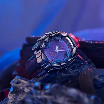 Официальные оригинальные совместные часы с двумерным аниме, периферийные черные водонепроницаемые кварцевые часы, красивые часы для мальчиков