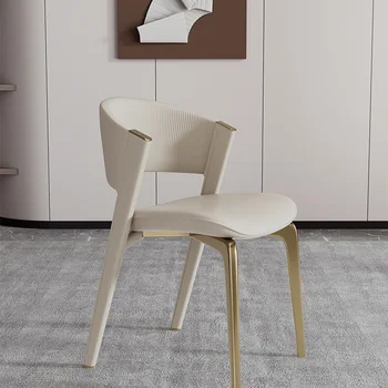 Дизайнерские стулья для столовой из Скандинавского белого металла Эргономичные Роскошные Кухонные стулья для гостиной Silla Comedor Мебель для дома MQ50CY